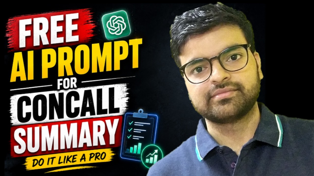 FREE AI Prompt to Summarize Any Concall Like a PRO | Hardeep Singh SEBI Registered Research Analyst