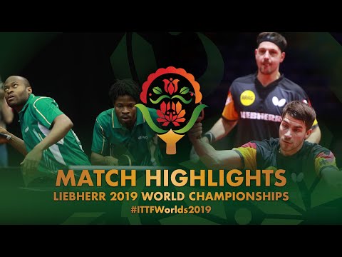 Timo Boll/Patrick Franziska vs Aruna Quadri/Olajide O. | 2019 World Championships Highlights (R64)