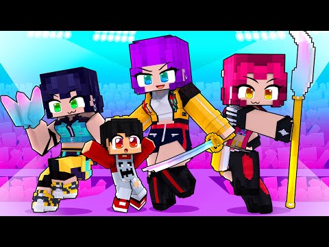 P3DRU foi adotado PELAS CAÇADORAS KPOP no Minecraft