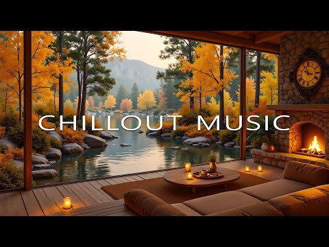 Autumn Chillout Lounge 🍂 Relaxing Music by the Fireplace with Cozy Autumn Views