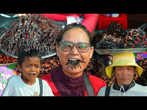 Locals Eat Deep-Fried TARANTULAS At This Market
