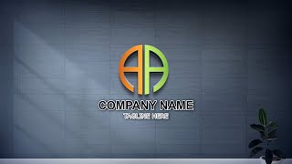 letter logo Design tutorial | How to design AA letter logo in Adobe Illustrator