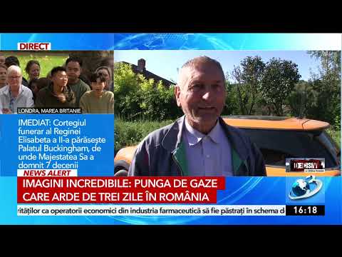Punga de gaze care arde de trei zile în România. Imagini inedite