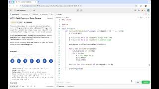 YouTube video 'leetcode 802 Find Eventual Safe States | simple graph traversal'
