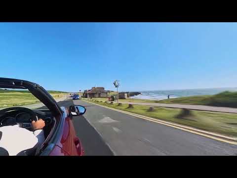 Porthcawl Rest Bay beach drive in the #mx5 #Wales #uk #insta360   4K