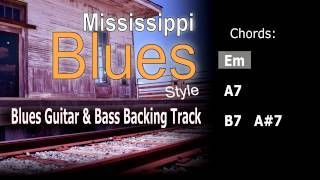 Blues Mississippi Style Guitar&Bass Backing Track 85 Bpm Highest Quality