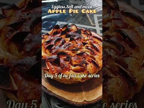 Eggless Soft & Moist Apple Pie Cake 🍎🍰 Warm, spiced & perfect festive bake! #viral #cake #apple