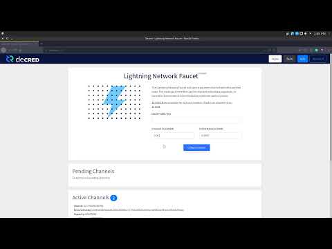 Decred LNfaucet websocket with Joule Wallet - Simnet
