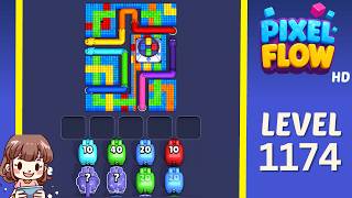 Pixel Flow Level 1174 Solution Walkthrough