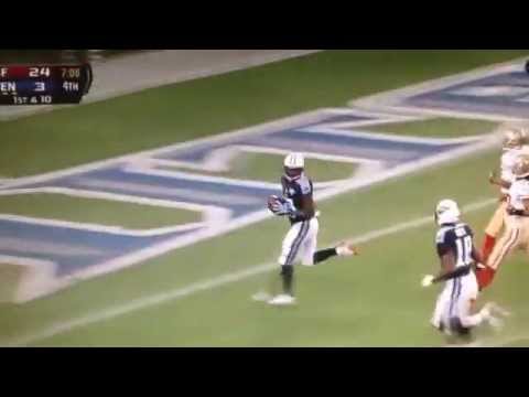 Chris Johnson(CJ2K) of the tennessee titans with an amazing 66yrd TD against the 49ers