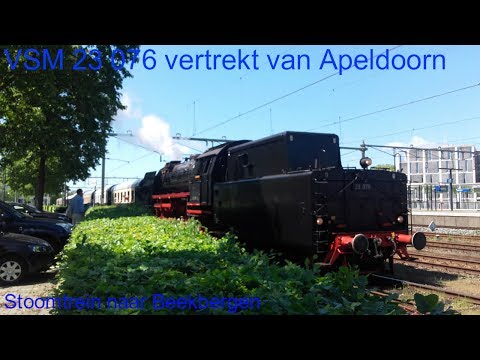 VSM 23 076 vertrekt naar Beekbergen vanaf Apeldoorn