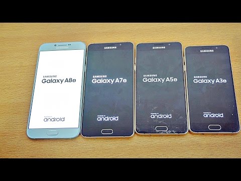 Samsung Galaxy A8 vs A7 vs A5 vs A3 (2016) - Speed Test! (4K)