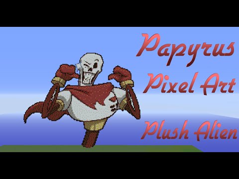 Minecraft Pixel Art SpeedBuild | Papyrus