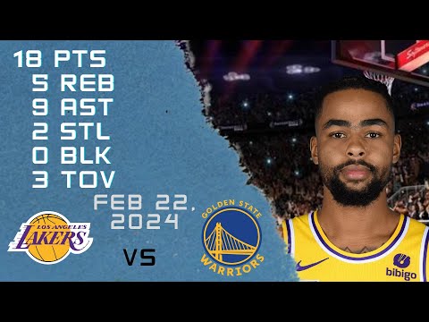 D'Angelo Russell player Full Highlights vs WARRIORS NBA Regular season game 22-02-2024