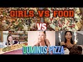 2 LARGE DOMINOS PIZZA CHALLENGE GIRLS VS FOOD ~ MAN VS FOOD ~ SNL WORTHY ~ WHO RUNS THE WORLD GIRLS