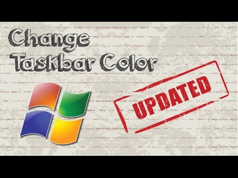 How to change taskbar color Windows 7
