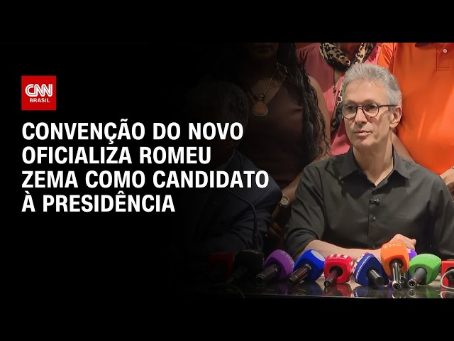 Sem definir vice, Romeu Zema é oficializado pelo Novo como candidato à Presidência | LIVE CNN
