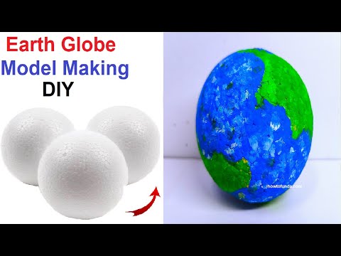How to make Model of Globe for science project and school Exhibition Model of Earth 3d craftpiller