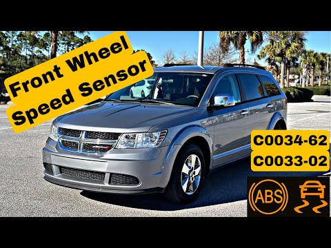 Dodge Journey Front Wheel Speed Sensor Replacement, ABS Traction Control Light Fix!