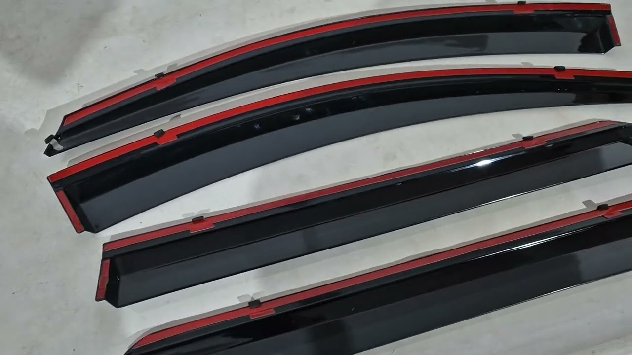 Ветровики с хромированным молдингом Niken Luxury (4 шт) Video 1