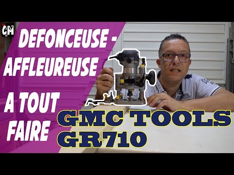 GMC Tools GR710 : Défonceuse et affleureuse  (trimmer router)