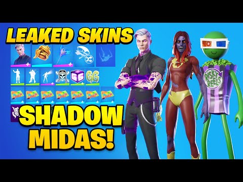 All NEW LEAKED Skins & Emotes! (Shadow Midas, Kernal Poppy, Zombie Super Heros')