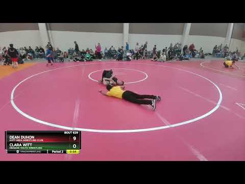 96-98 Lbs Round 2 - Dean Duhon, Katy Area Wrestling Club Vs Clara Witt, Dragon Youth Wrestling 314