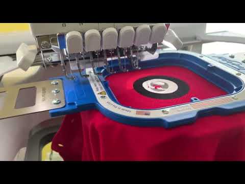 Embroidering a Logo on a shirt using diff. Weight Thread (40wt & 60wt). Embroidering for Beginners!