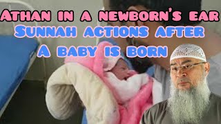 Is giving adhan in a newborn