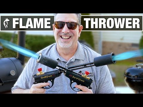 GrillBlazer Grill Gun and Su-V Gun FLAMETHROWER Review!