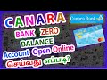 Canara Bank New Zero Balance Account Open Online In Tamil