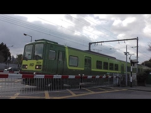 Irish Rail 8520 Class DART number 8634 - Merrion Gates Level Crossing