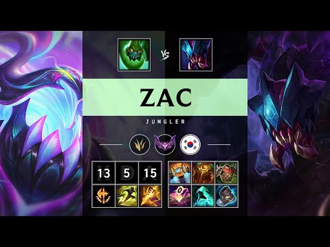 Zac Jungle vs Rek'Sai - KR Master Patch 25.15