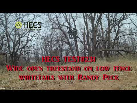Randy Peck gets a dandy buck while wearing HECS in a wide open tree stand!