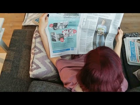 ASMR Newspaper No Talking | Page Turning | Lazy Weekend Reading