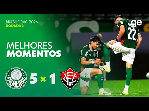 Gols e lances de Palmeiras x Vitória