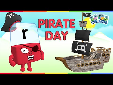 フォニックス - Talk Like a Pirate Day ?☠️｜いくつの海賊のキャッチフレーズを知っていますか？| アルファブロック (Phonics - Talk Like a Pirate Day ?‍☠️ | How Many Pirate Catchphrases Do You Know? | Alphablocks)