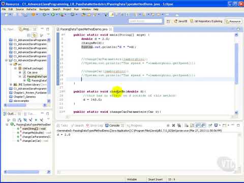 08 Advanced Java Tutorial Passing Data Types To A Method