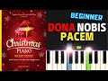 Dona Nobis Pacem I Traditional Canon Piano Tutorial Easy Sheet Music with Letters for Beginners SLOW