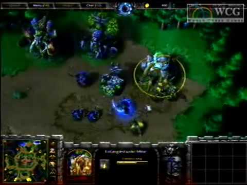 WCG 2004 Single Round16 : Warcraft III match:  Wlcometo vs Moon set2