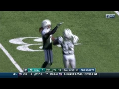 Terrence Brooks intercepts fake punt pass by Dolphins