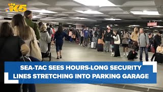 'Very unusual' Seattle airport experience forces long line of travelers into parking garage