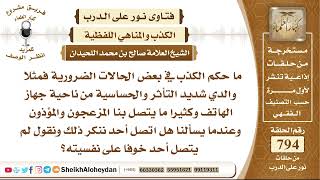 9765 - حكم الكذب في بعض الحالات الضرورية  - نور على الدرب image