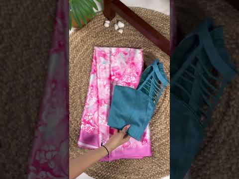 White Elegant Satin Silk Printed Saree with Banglory Blouse Piece – Soft, Lustrous & Timeless Ethnic Drape