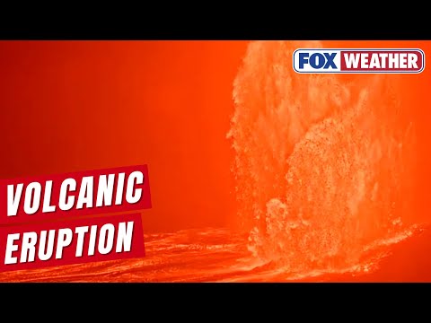 Kilaueau Volcano Erupted Spewing Lava Into The Air