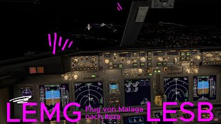 Flug von LEMG nach LESB (Malaga - Ibiza) - Windig und regnerisch