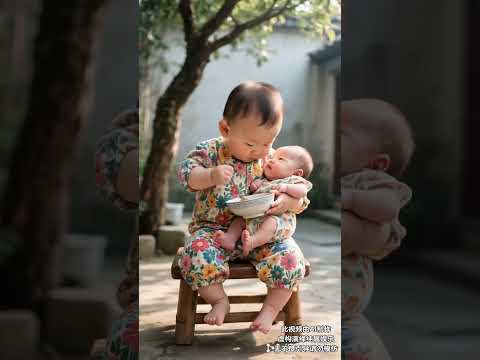 Wachsen Sie auf und spielen Sie zusammen. Super süßes Baby. Jeden Tag das Wachstum des Babys aufzei