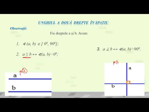 Unghiul a două drepte în spațiu