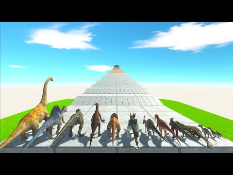 All Dinosaurs. Speed Race Long Climb Straight Course! | Animal Revolt Battle Simulator