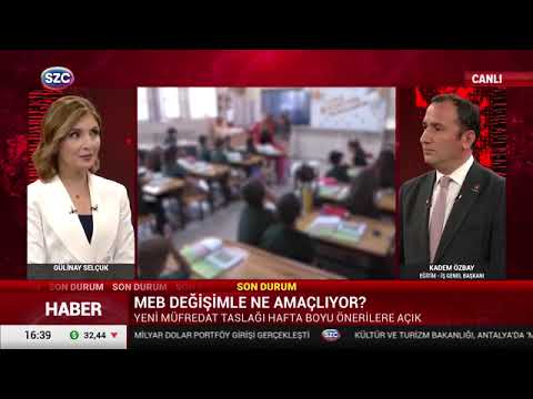 Genel Başkanımız Kadem Özbay, Sözcü Tv`de yayınlanan Haber Bülteni programında Gülinay Selçuk`un canlı yayın konuğu oldu ve müfredat değişikliği ile ilgili açıklamalarda bulundu.28/04/2024 | EĞİTİM İŞ